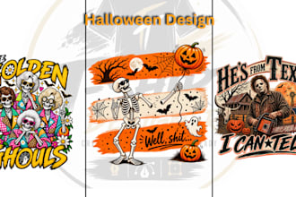 design trendy halloween, fall and coquette t shirts