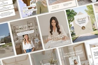 do attractive social media carousel posts for your instagram and aesthetic feeds