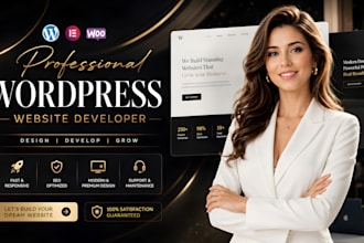 build wordpress website, design and develop ecommerce store by elementor pro