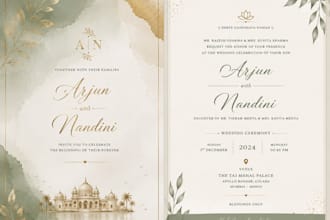 design a beautiful wedding, birthday, or party invitation