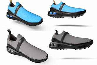 create 3d footwear, 3d shoe and 3d football cleat design