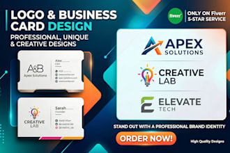 do design a clean modern minimalist logo and business card