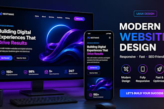 design a modern and responsive UI UX website in figma