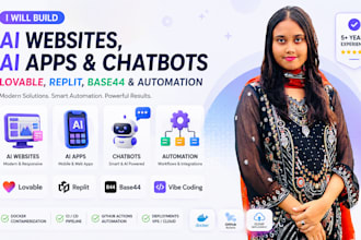 build ai website, ai mobile app, lovable, replit, base44, chatbot and automation