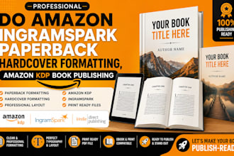 format paperback and hardcover books for amazon KDP and ingramspark