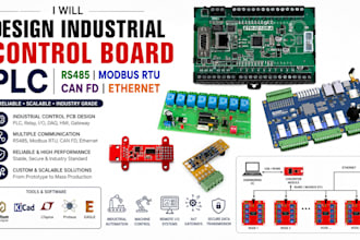 design industrial control board plc rs485 modbus rtu can fd and ethernet pcb