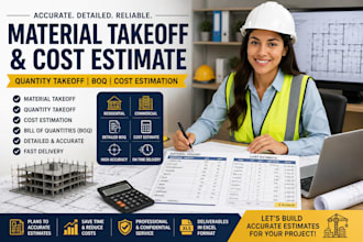 do construction material takeoff quantity takeoff and cost estimates