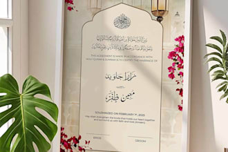 design a beautiful and elegant nikkah certificate