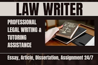 offer legal writing, legal research, case law analysis, law tutoring services