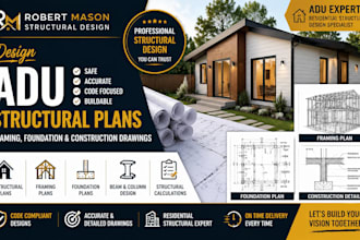 design adu structural plans framing foundation and construction drawings