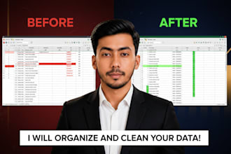 do advanced excel data cleaning formatting and data sorting expert