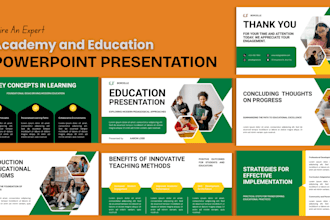 create educational presentation academic research elearning slides trainning