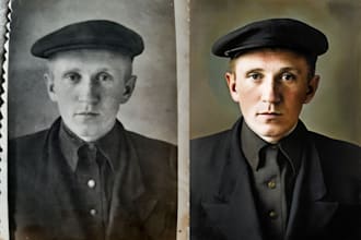 restore damaged photos, fix scratches, tears, and colorize