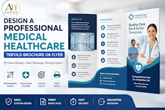 design a professional medical healthcare trifold brochure or flyer