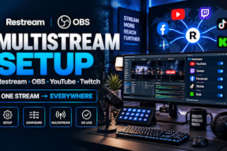 setup restream multistreaming with obs for youtube, twitch and tiktok