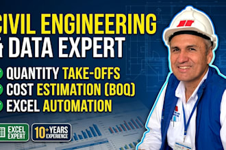 create professional civil engineering excel spreadsheets and reports