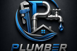 design a professional plumber logo for your  business