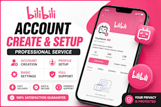 create and setup your bilibili account