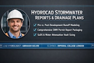 create stormwater management reports drainage plan hydrocad runoff calculations