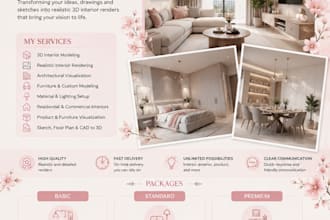 do interior design, sketchup, revit 3d modeling