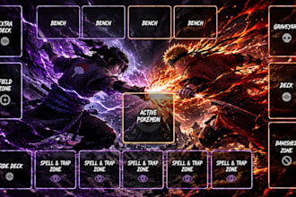 design custom tcg playmat mtg pokemon yugioh anime card game playmat