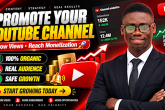 promote your you tube channel to grow views and reach monetization