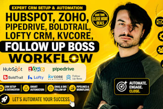 do hubspot crm zoho pipedrive boldtrail lofty crm kvcore follow up boss workflow