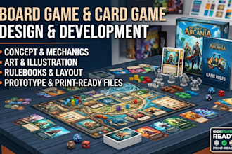 design and develop your board game, card game, and tabletop game design