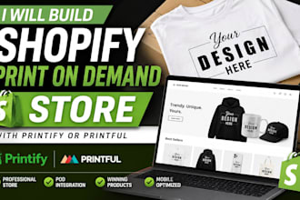 build shopify print on demand store with printify shopify printful