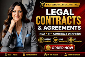 write legal contract, legal agreement, contract drafting, business contracts