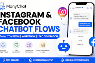 build manychat chatbot flows for instagram facebook workflow ig dm automation