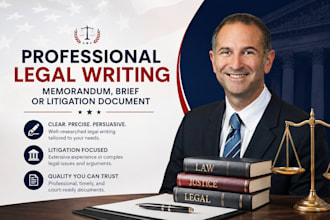 write a professional legal memorandum, brief, or litigation document