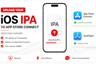 upload your ios ipa to app store connect or testflight