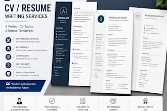 create a professional CV and resume