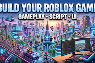 build your roblox game with custom scripting, UI and gameplay