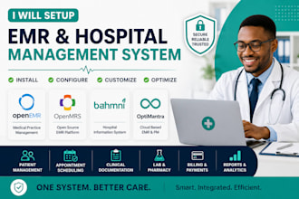 setup openemr openmrs bahmni optimantra hospital management emr system