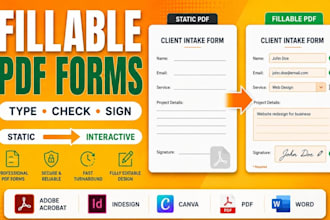 design fillable PDF forms, client intake, real estate interactive documents