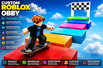 build a custom roblox obby, parkour map, roblox studio, roblox map