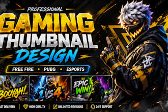 design an eye catching youtube gaming thumbnail
