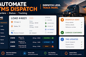 automate tms dispatch, carrier check calls, shipment status updates and tracking