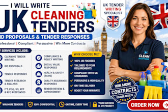 write UK cleaning tenders bid proposals and tender responses public sector