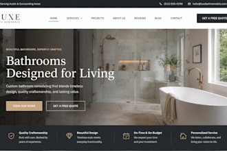 build wix bathroom remodeling website squarespace renovation contractor website