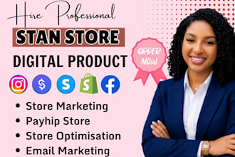 setup stan store, stan store marketing tiktok shop digital product, payhip store