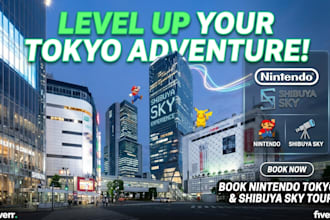 secure nintendo museum tickets and shibuya sky slot for you