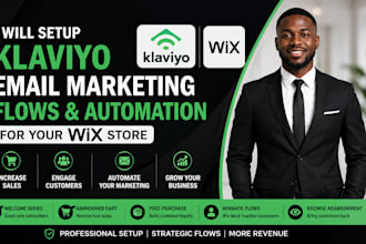 setup wix ecommerce klaviyo email marketing flows and SEO