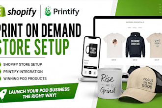 set up your shopify printify print on demand store products and pod setup