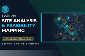 do site analysis, feasibility study and urban planning map for your project