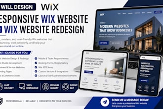 design a responsive wix website or wix website redesign