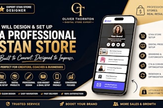 design and setup a professional stan store for your digital business