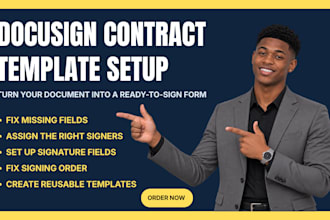create docusign contract templates and business documents for esignature